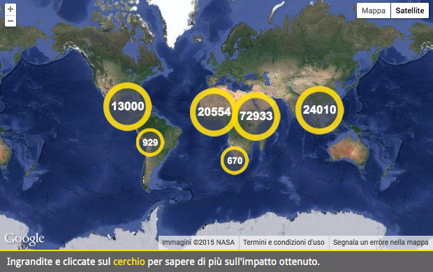 ImprendiNews – Mappa sull'impatto ottenuto dai prodotti Waka Waka a livello mondiale